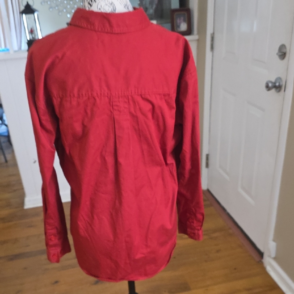 Mountain Lake Red Cotton Shirt with Navy Label - Picture 5 of 5